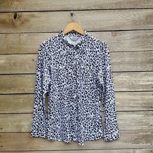 Women's NWT Roper Leopard Print Western Shirt XL